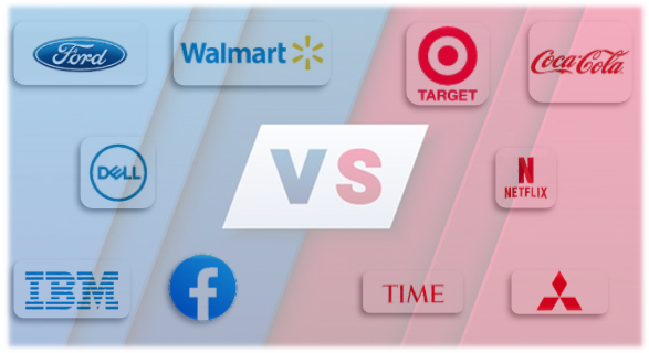 Blue Logo vs Red Logo